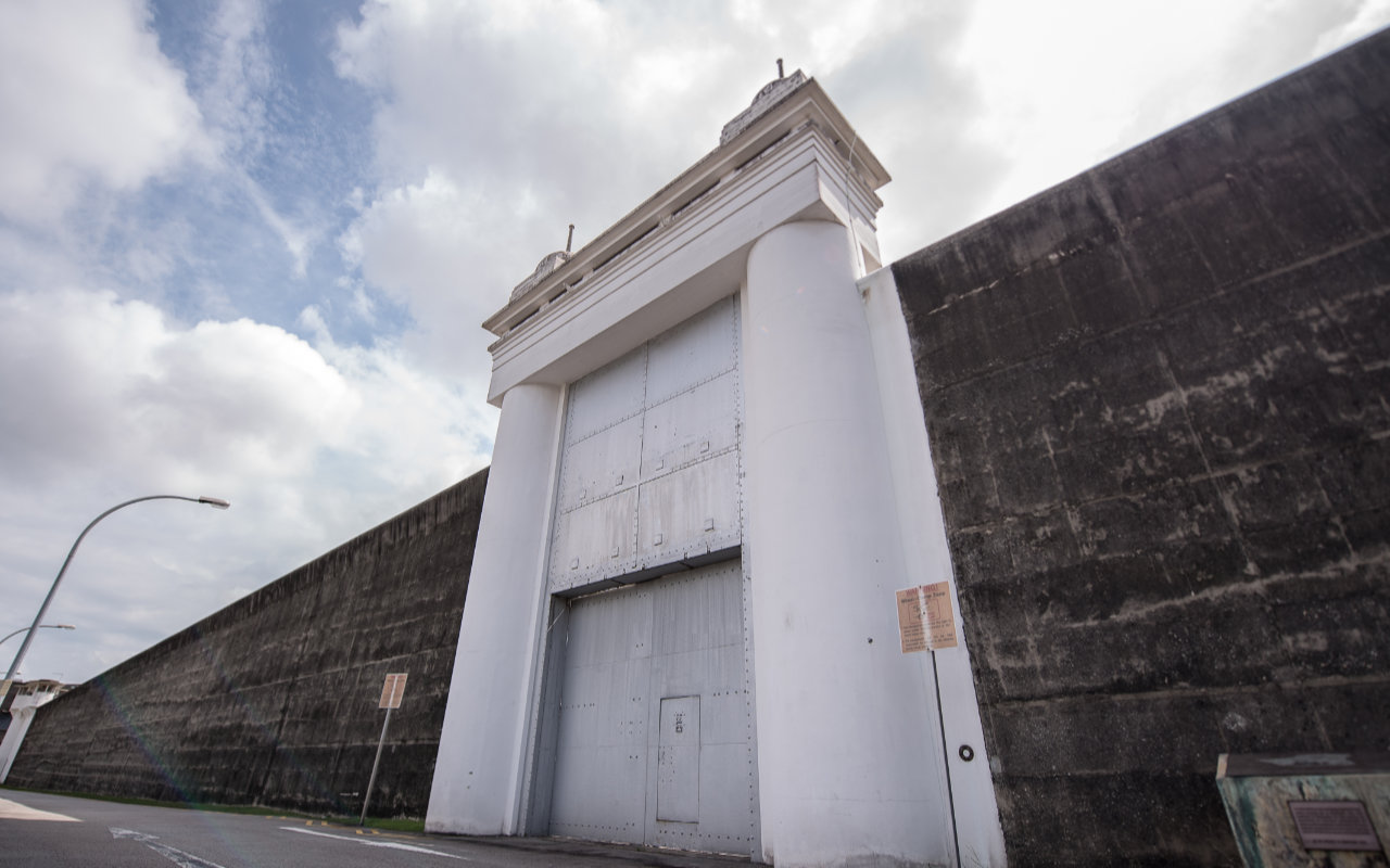 Changi Prison wall